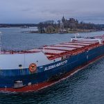 Algoma Harvester Passing Boldt Castle