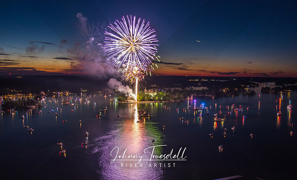 Fireworks over Boldt Castle 2021 Johnny Truesdell 1000 Islands
