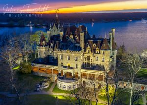 Boldt Castle On Heart Island - Sky Ablaze