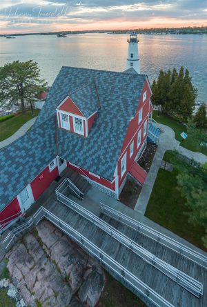 Rock Island Lighthouse Summer Sunset